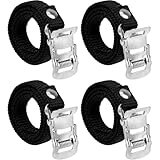 COYUN 4 Stück Pedalriemen, Adjustable Bicycle Pedal Strap,Zehenclips Riemen mit...