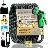 Flexibler Gartenschlauch 60M mit 10 Modi Wassersprühpistole, Wasserschlauch...