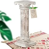 livasia edle Blumensäule Holz im Antik-Look – 60cm – Dekosäule aus...