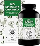 NATURE LOVE® Bio Spirulina + Bio Chlorella mit 500 mg pro Pressling. 500...