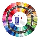 Magrimaxio Stickgarn Set 100 Farben, Embroidery Thread 8m Sticktwist Weicher,...