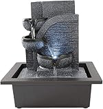Dyna-Living Weißes Licht LED Zimmerbrunnen, Wohnzimmer Schreibtisch...