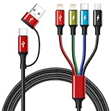 Minlu 4 in 2 Multi Ladekabel, Multi USB Kabel mit Datenübertragung, Nylon...