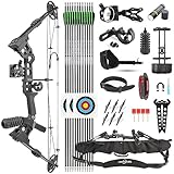 SHARROW Compoundbogenset 20-70 LBS Einstellbare Jagd Compound Bogen und Pfeil...