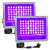 BOSITE Schwarzlicht Strahler, 50W Schwarzlicht, LED Schwarzlichtlampe mit...