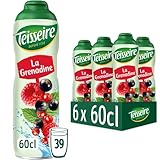 Teisseire Getränke-Sirup Grenadine 600ml - Sirup der genauso schmeckt wie die...