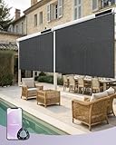 Graywind Elektrische Außenrollo Senkrechtmarkise, Wasserdicht UV-Schutz Smart...
