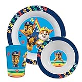 P:os 33561 PAW Patrol - Frühstücksset, 3-teiliges Geschirrset mit Teller,...