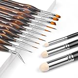Modellbau Pinsel - 11 Premium Feine Detail Pinselset+3 Drybrush Pinsel für...