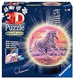 Ravensburger 3D Puzzle 11843 - Nachtlicht Puzzle-Ball Pferde am Strand - 72...