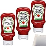 Heinz Tomato Ketchup der Klassiker 3er Pack (3x500ml Flasche) + usy Block
