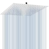 40.5cm Großer Regenbrause - Voolan Quadrat Hochdruck Duschkopf aus Edelstahl...