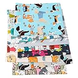 Comius Sharp Baumwollstoff Patchwork Stoffe, 8 Stück DIY Baumwoll Cartoons...