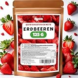 Erdbeeren gefriergetrocknet 125g Scheiben, Natürliche Getrocknete Erdbeeren...