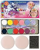 Eulenspiegel 212264 - Schminkpalette Sweet Unicorn, vegan, Einhorn, Schminkset,...
