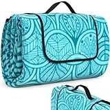 SOMLAW Picknickdecke Wasserdicht 200 x 200 cm, Extra Groß Outdoor Stranddecke...