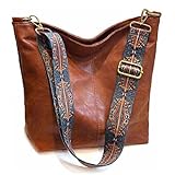 HAIWILL Umhängetasche Damen Große Crossbody Bag Damen mit Breiter Gurt Weiche...