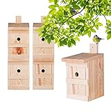 BigDean 5X Nistkasten für Meisen & Kleinvögel - Vogelhaus aus Massivholz -...