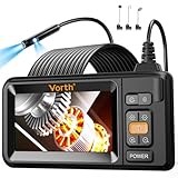 Vorth Endoskopkamera mit Licht, 4.3' IPS Bildschirm Inspektionskamera mit 8 LED...