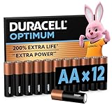 Duracell Optimum Batterien AA, 12 Stück, bis zu 200% zusätzliche Lebensdauer...