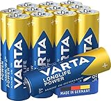 VARTA Batterien AA, 12 Stück, Longlife Power, Alkaline, 1,5V, ideal für...