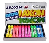 Honsell 47408 - Jaxon Ölpastellkreide, 12er Set, 2 x 6 Neon-Farben im...