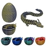 3D gedrucktes Drachenei mit Feuerdrache I Herstellung Deutschland I voll...