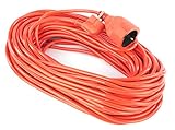 SEVICO Verlängerungskabel 20 m Stromkabel Kabel Orange Stecker Garten Baustelle...
