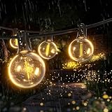 FIBRAVE Lichterkette Außen Led Strom Outdoor 6M 7+1 Stk Aussen Innen...