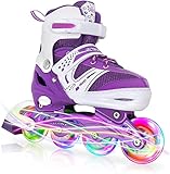 JIFAR Inliner Für Kinder Verstellbare Inline Skates mit Beleuchteten Rädern...