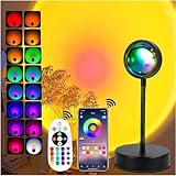 xoddi Sunset Lamp 360 ° Rotierende Sunset Lampe【Mit App und Fernbedienung】...