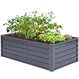 Ohuhu Hochbeet Metall Pflanzenbeet 180x90x60cm, Wetterfestes Stahlblech Hochbeet...