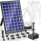 Biling Solar Brunnenpumpen 7.5W Solar Teichpumpe mit Akku, 3600 mAh Batterie...