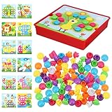 Halinuia Mosaik Steckspiel ab 3 Jahre Bunte Zuordnungsspiel Steckspiel Kinder...