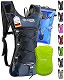 SASMO® Trinkrucksack (Blau) mit Thermofach | Trinkrucksack Laufen - Ultraleicht...