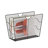 Relaxdays Zeitungsständer Mesh, Zeitschriftensammler Metall, Zeitungshalter...