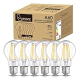 Wesome Lighting E27 LED Energieklasse A Glühbirne, 3.8W 806LM 3000K Warmweiß...