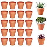 FAINCA 20 Stück Tontöpfe Klein 4x4,5 cm Terrakotta Topf mit Abflussloch...