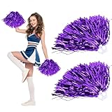 Cheerleader Pompons, 2 Stück Pompoms Cheerleading mit Handle, Sportteams...