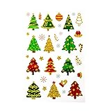 Oblique Unique® 36 Weihnachts Sticker Glitzer Xmas Aufkleber für Weinachten...