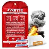 JVANTE Feuerlöschdecke Löschdecke für küche1,6x1,8m DIN EN 1869:2019 –...