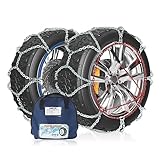 Schneeketten für Reifen 205/55 R16, KNS（9mm）, 1 Paar, Schnellmontage für...