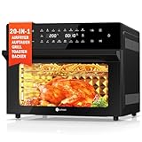 LLIVEKIT 30L Heißluftfritteuse XXL, Minibackofen Umluft mit 20 Programme und 9...