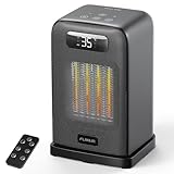 FLANUR Tragbarer Heizlüfter mit Thermostat, 1500W PTC-Keramik-Schnellheizung &...