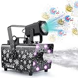 Hakuta Upgrade 800W Schneemaschine mit 8 LED RGB Lichtern, LED Projektion und 2...