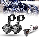 bamotoop Zusatzscheinwerfer Motorrad LED Scheinwerfer 6000LM 6000K...