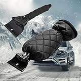 FairyPeach Eiskratzer Auto mit Handschuh, Schnee Eiskratzerhandschuh,...