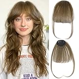 Pony Haarteil Echthaar 100% mit Clip - One Piece geschwungener Pony mit...