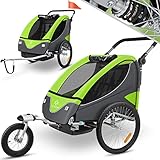 KESSER® Kinderanhänger Fahrradanhänger 360° Drehbar mit Federung 2in1...