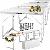 KESSER® Multifunktionstisch Profi 3- teilig, 100 x 60 cm, Tapeziertisch 30kg...